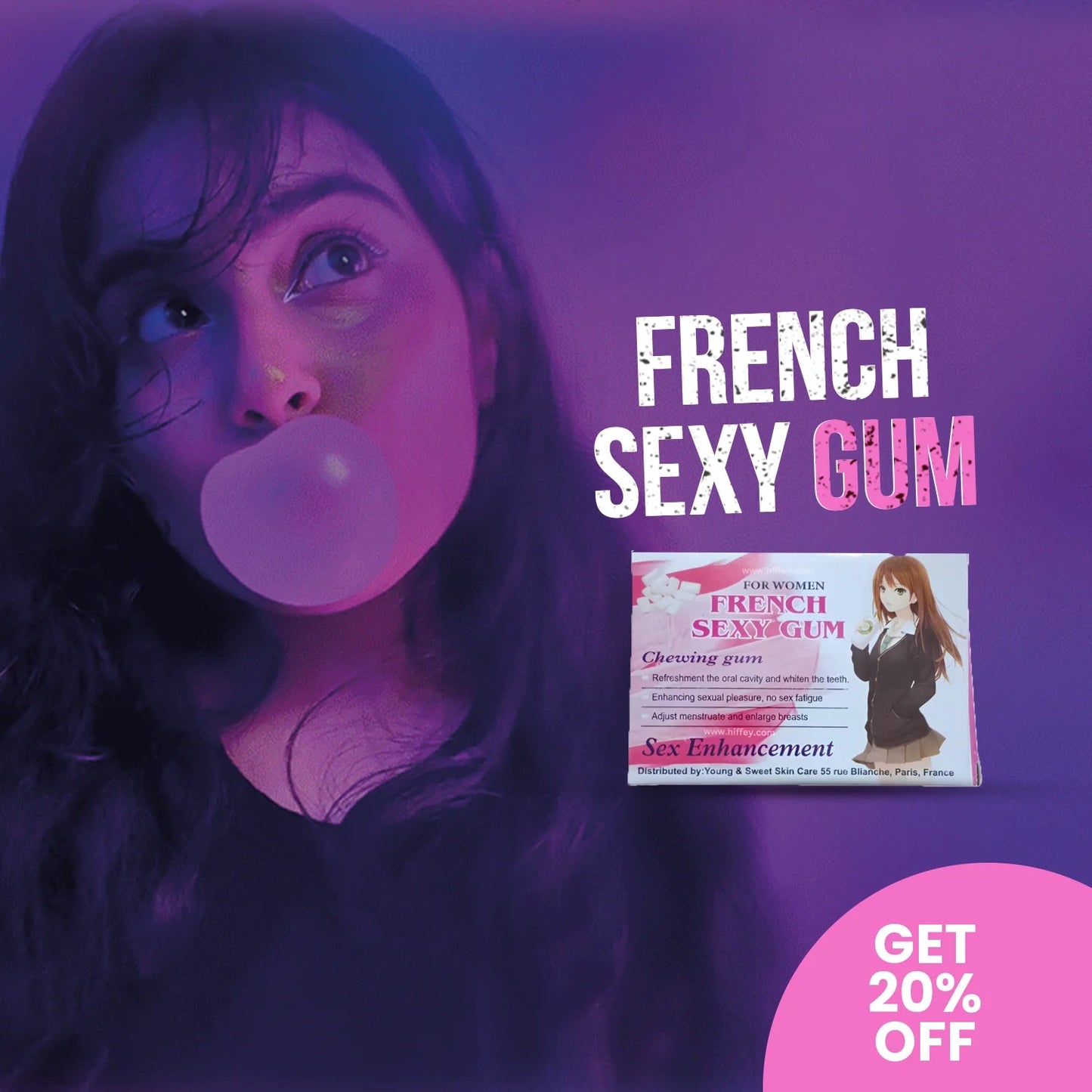 French Sexy Timing bubble Gum For Female