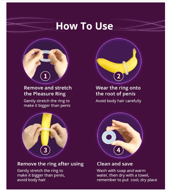 Silicon Ring for Delayed Ejaculation for Men in Pakistan pack of 2 different Size