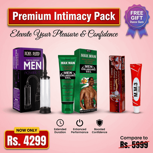 Penis Pump + Maxman Enlarging Gel Combo Deal – Male Performance & Size Support Bundle | FREE MM3 Cream Inside | Discreet Delivery in Pakistan