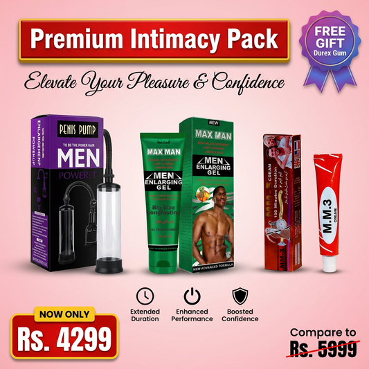 Penis Pump + Maxman Enlarging Gel Combo Deal – Male Performance & Size Support Bundle | FREE MM3 Cream Inside | Discreet Delivery in Pakistan