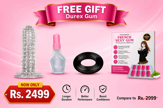 Crystal Condoms + Delay Ring Combo Pack – Performance & Protection Bundle | FREE French Gum Inside | Discreet Delivery in Pakistan