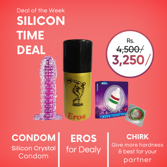 Crystal Washable Reusable Condom Plus Eros Delay Spray and Spike Condom Deal - Spice and Spike Deal