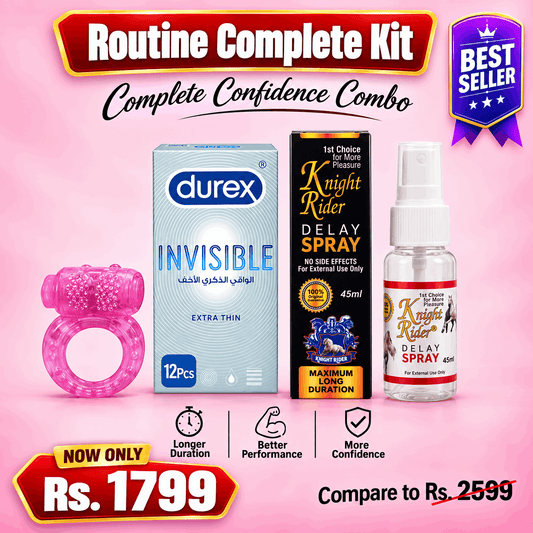 Durex Invisible + Timing Spray + Vibrating Ring — Complete Pleasure Combo